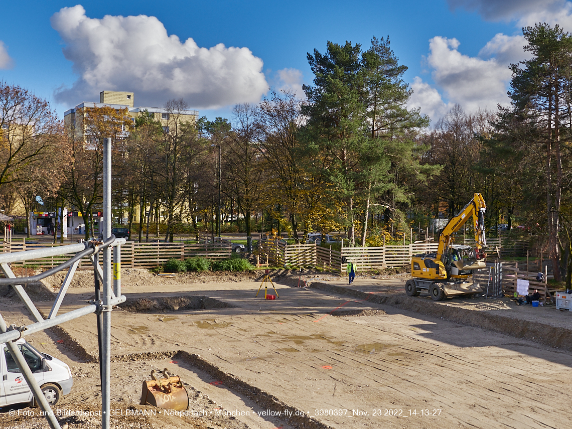 23.11.2022 - Baustelle an der Quiddestraße Haus für Kinder in Neuperlach